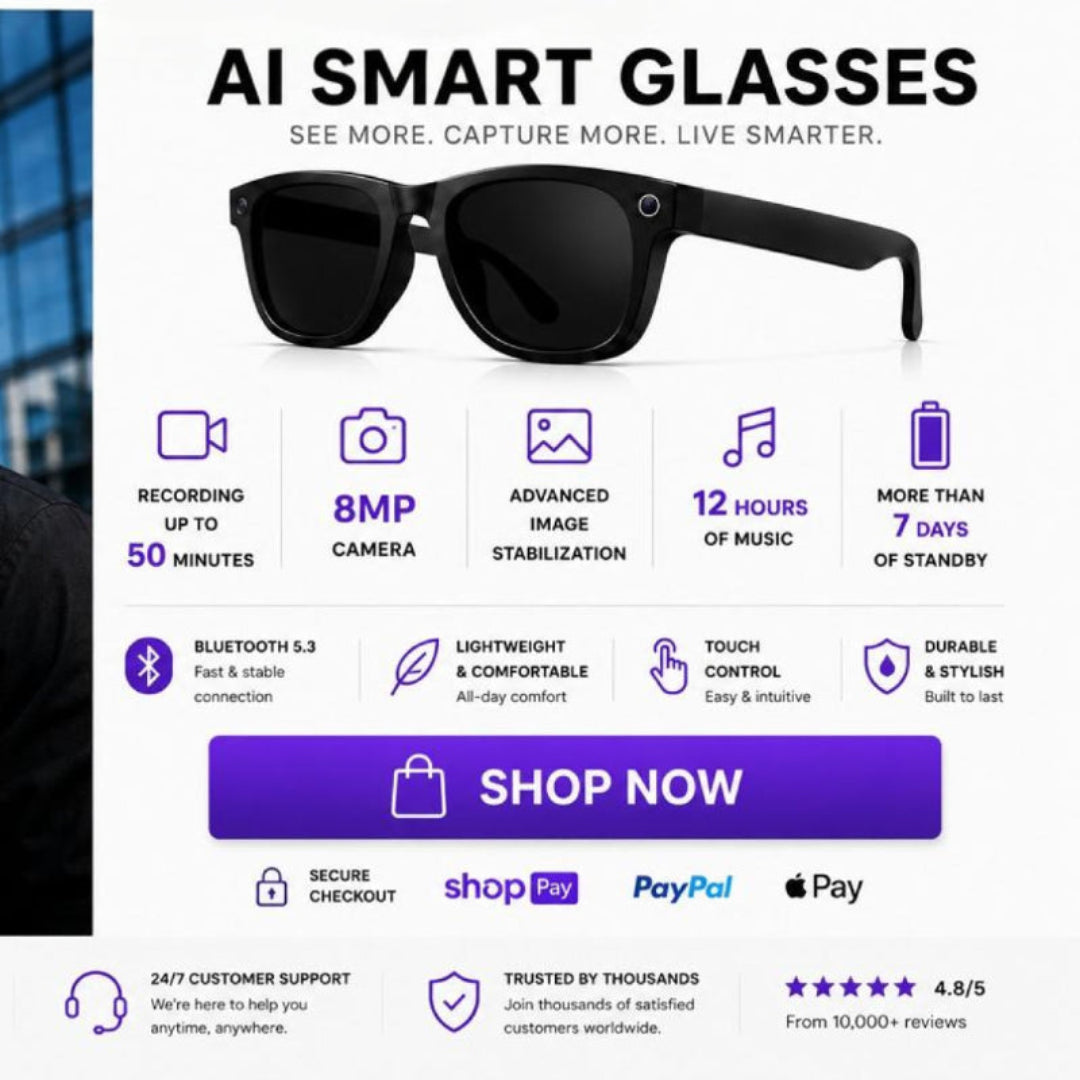AI Camera Smart Glasses