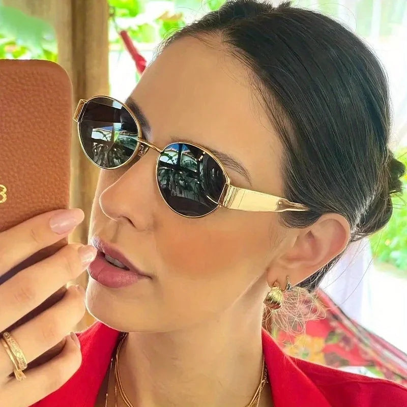 Oval Metal Sunglasses