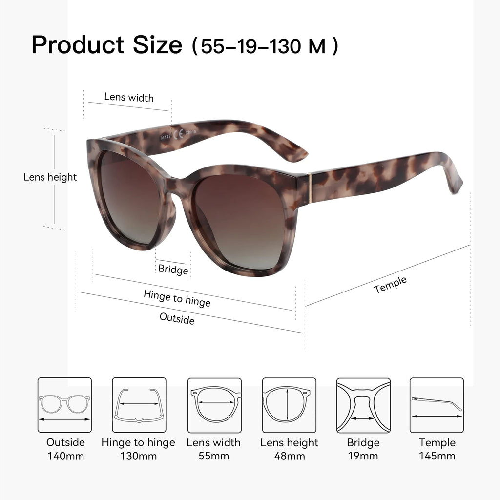 ZENOTTIC Cateye Sunglasses