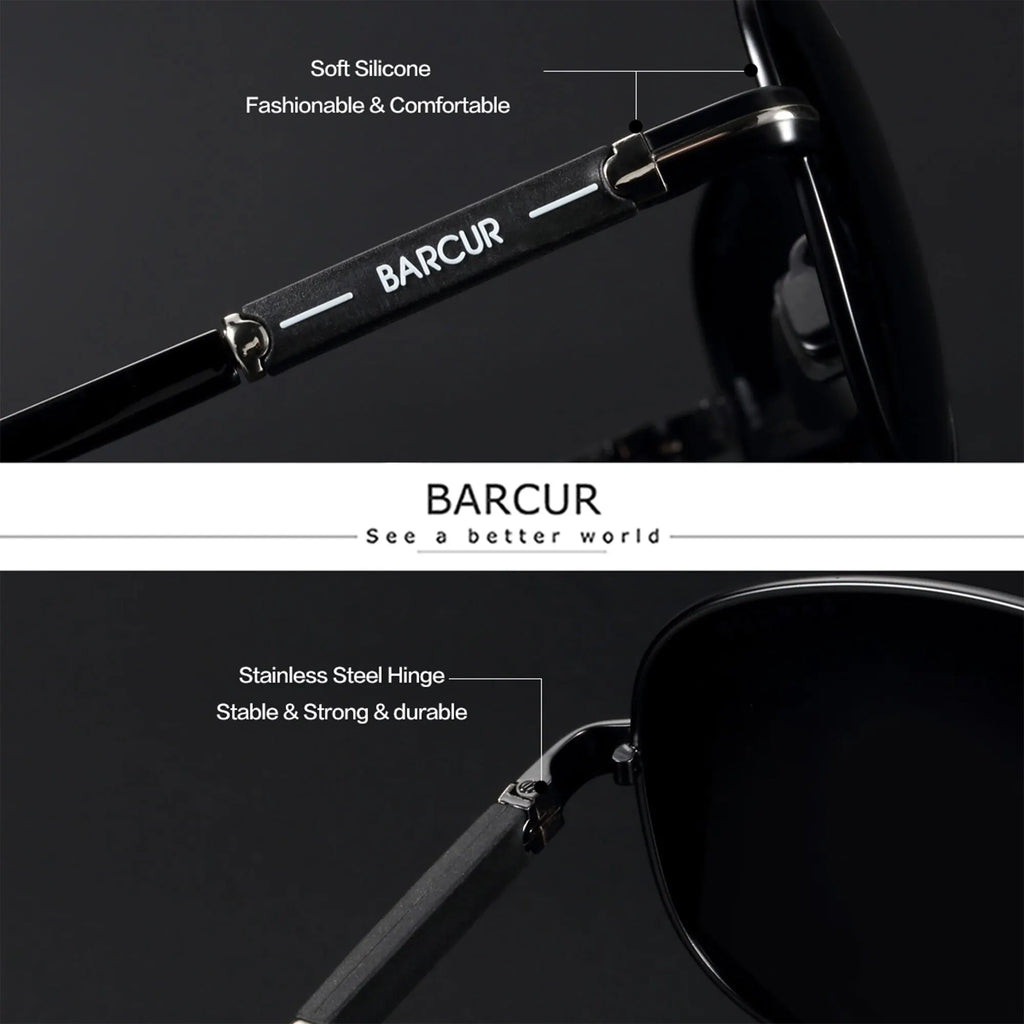 BARCUR Pilot Sunglasses