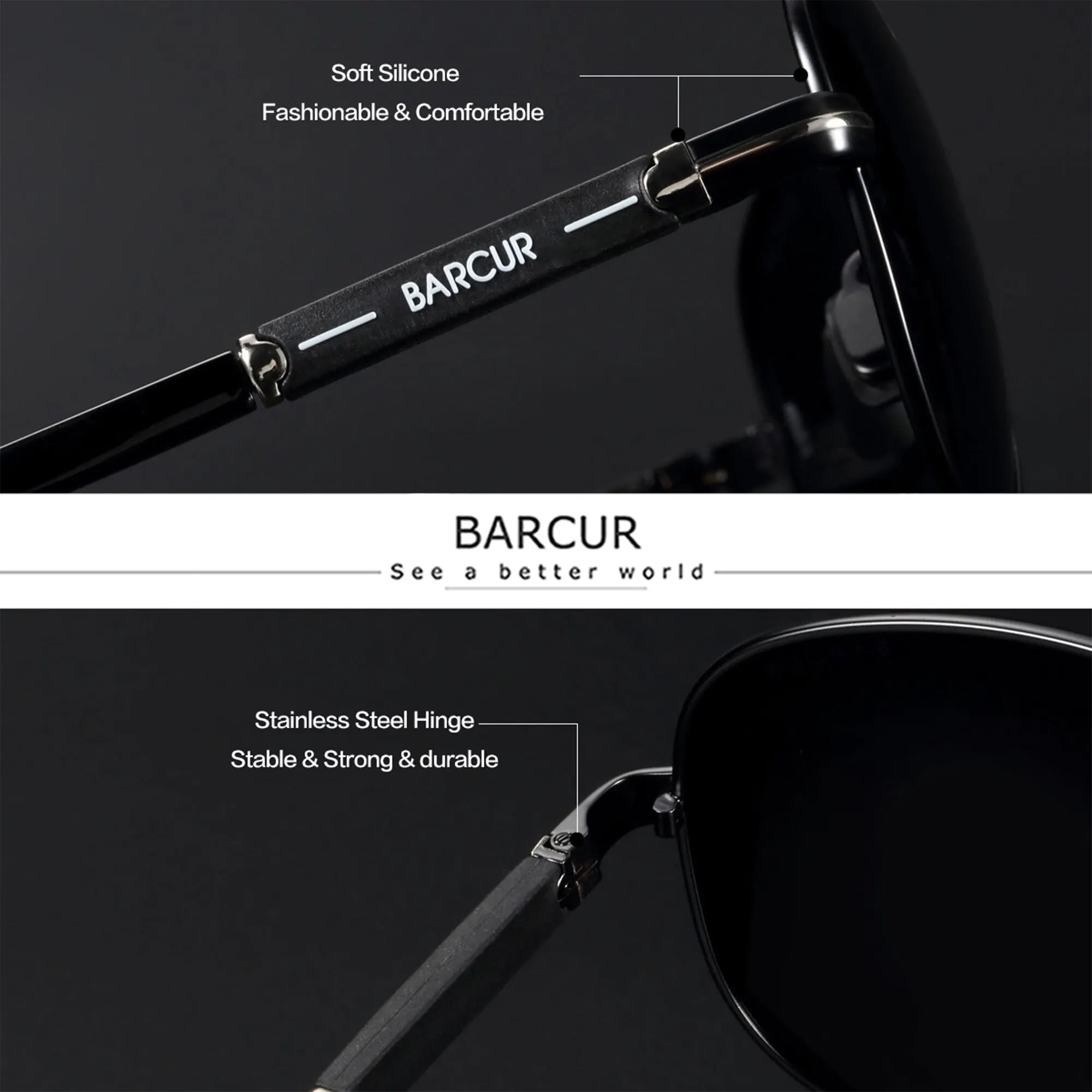BARCUR Pilot Sunglasses