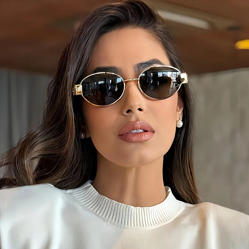 Oval Metal Sunglasses